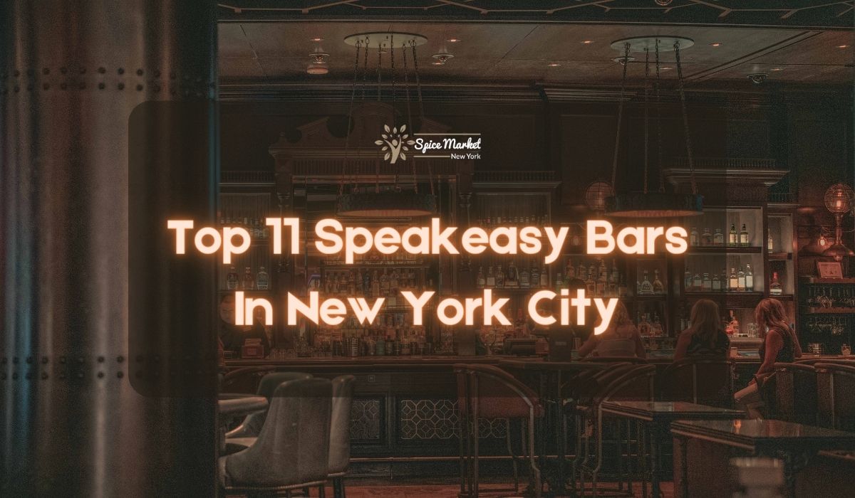 Top 11 Speakeasy Bars In New York City - an inside of a speakeasy bar with people drinking