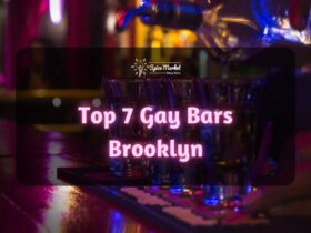 Top 7 Gay Bars Brooklyn NYC - a bartender pouring drinks on glasses on table inside a bar with nice lighting